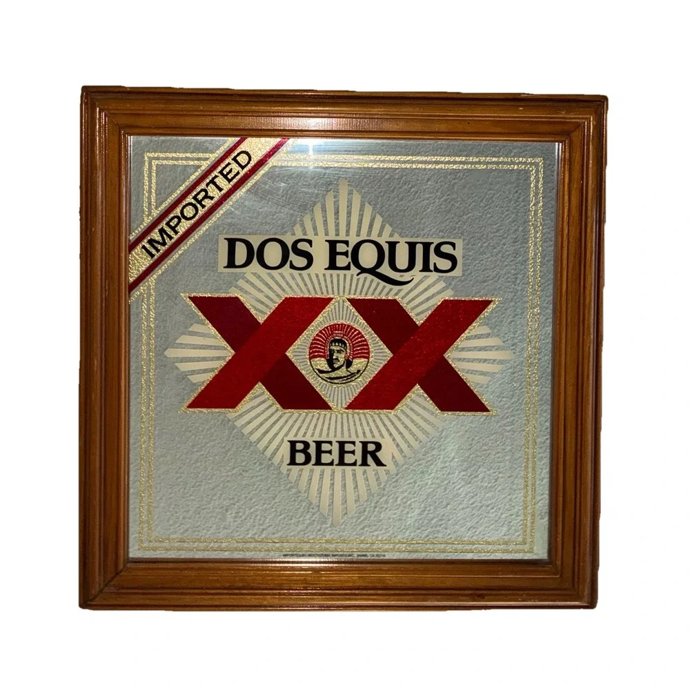 DOS EQUIS Mexican Beer Advertising Mirror 16.5x16.5